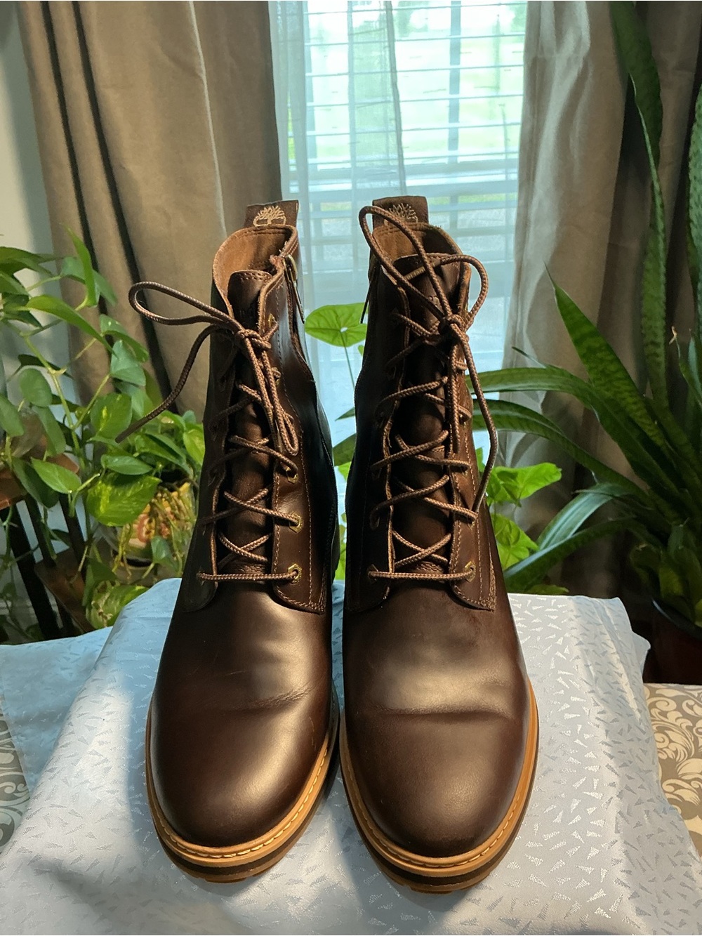 Timberland Dark Brown Lace-Up Leather Ankle Boots